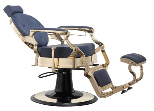 Buzz Gold Blue Barber Chair