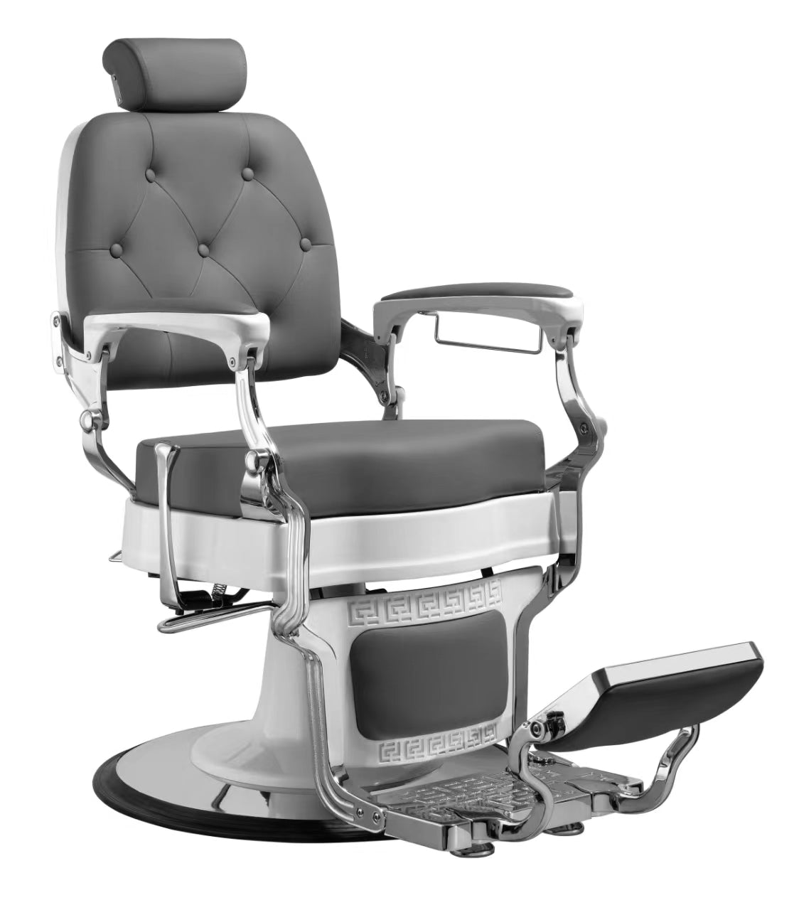 Trim White Grey Barber Chair
