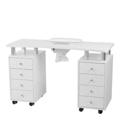 DISTAL Double Manicure Table with Dust Extractor & Storage