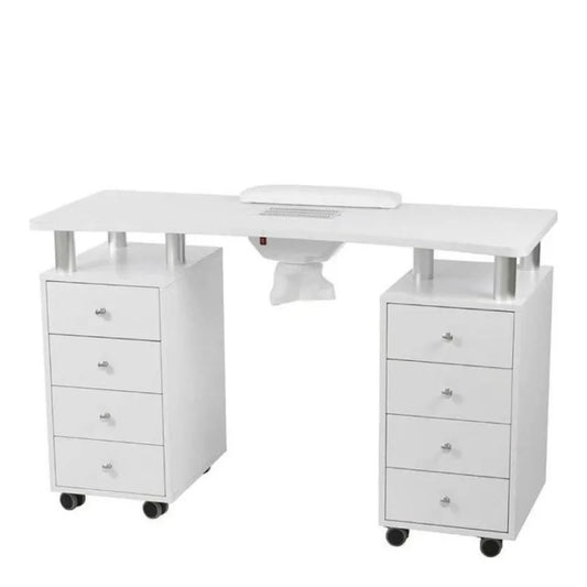 DISTAL Double Manicure Table with Dust Extractor & Storage