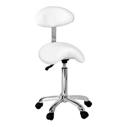 Organic+ Ergonomic Saddle Stool with Backrest