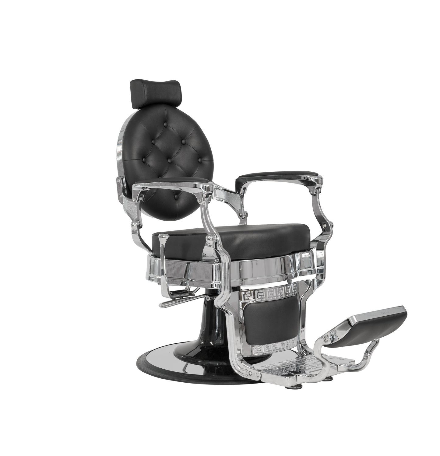 Buzz Silver Black Barber Chair
