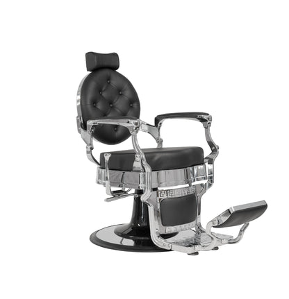 Buzz Silver Black Barber Chair