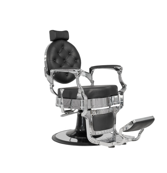 Buzz Silver Black Barber Chair