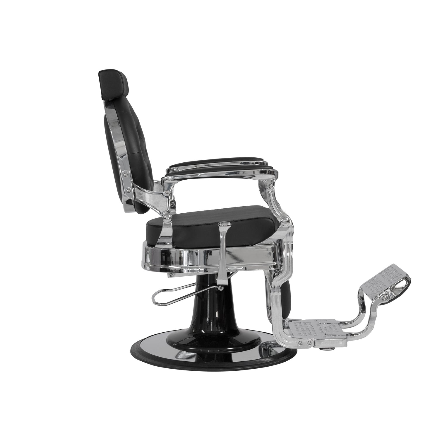 Buzz Silver Black Barber Chair