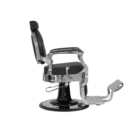 Buzz Silver Black Barber Chair