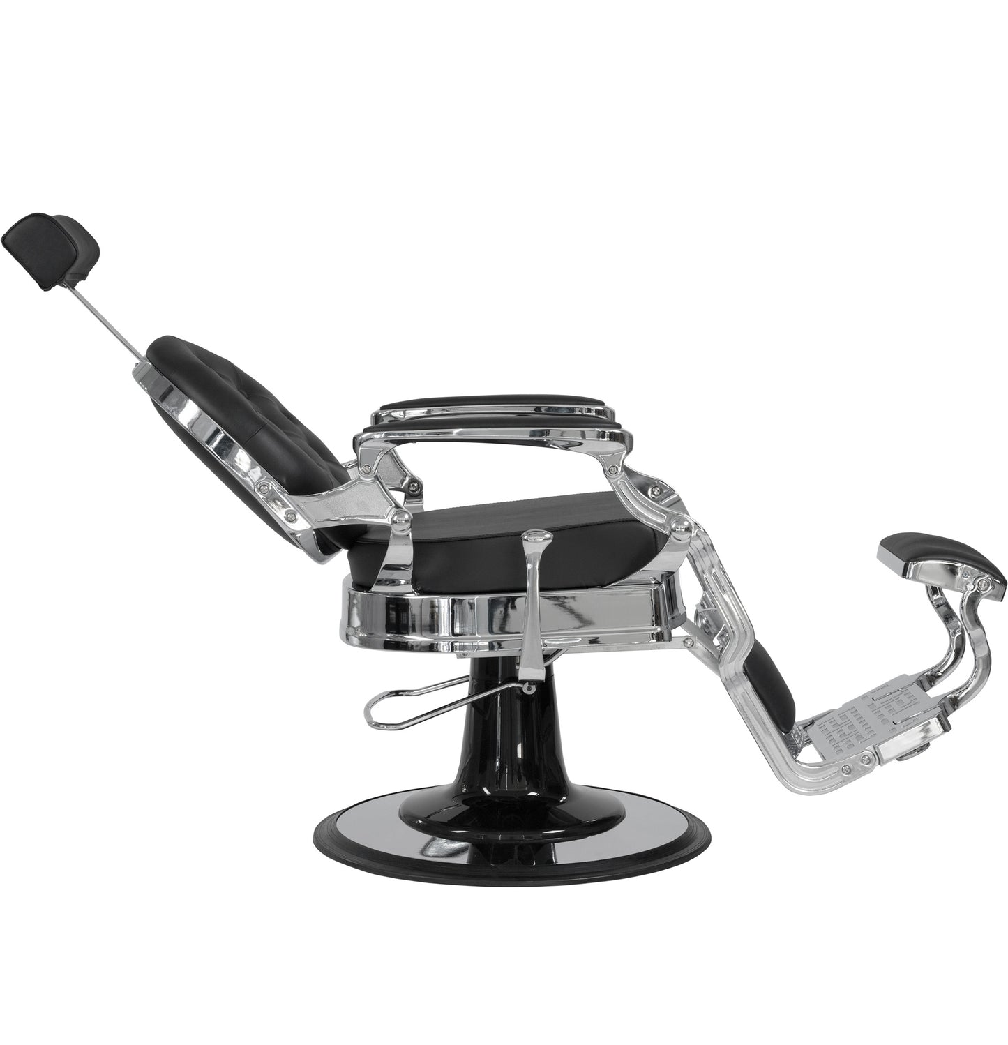 Buzz Silver Black Barber Chair