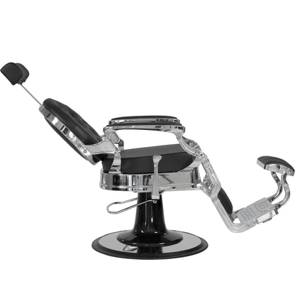 Buzz Silver Black Barber Chair