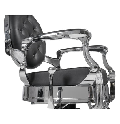 Buzz Silver Black Barber Chair