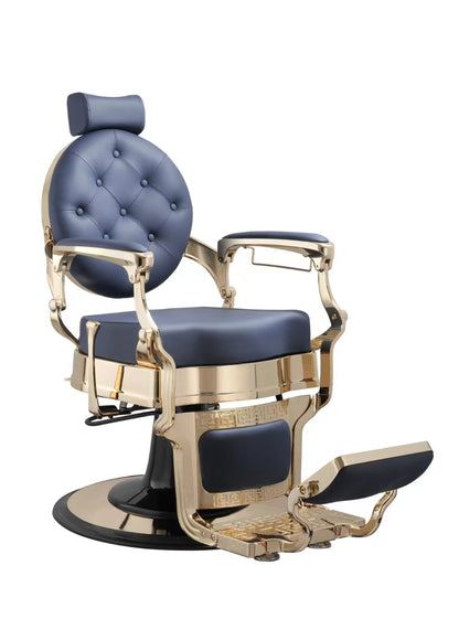 Buzz Gold Blue Barber Chair