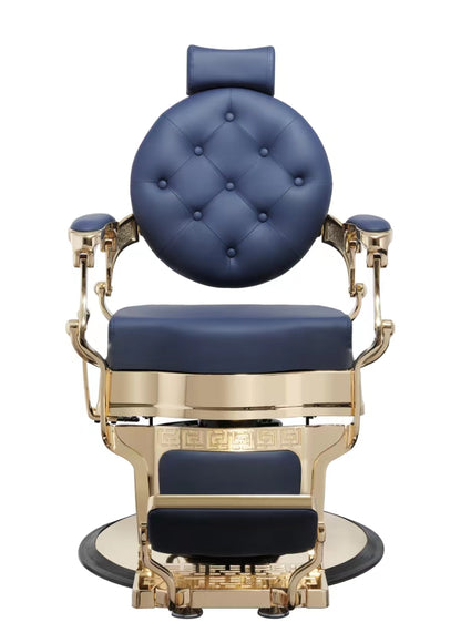 Buzz Gold Blue Barber Chair