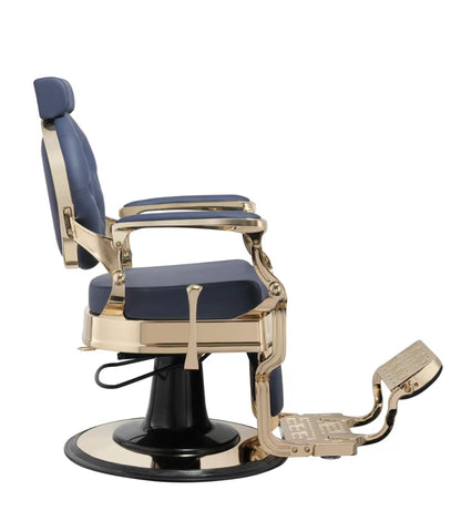Buzz Gold Blue Barber Chair