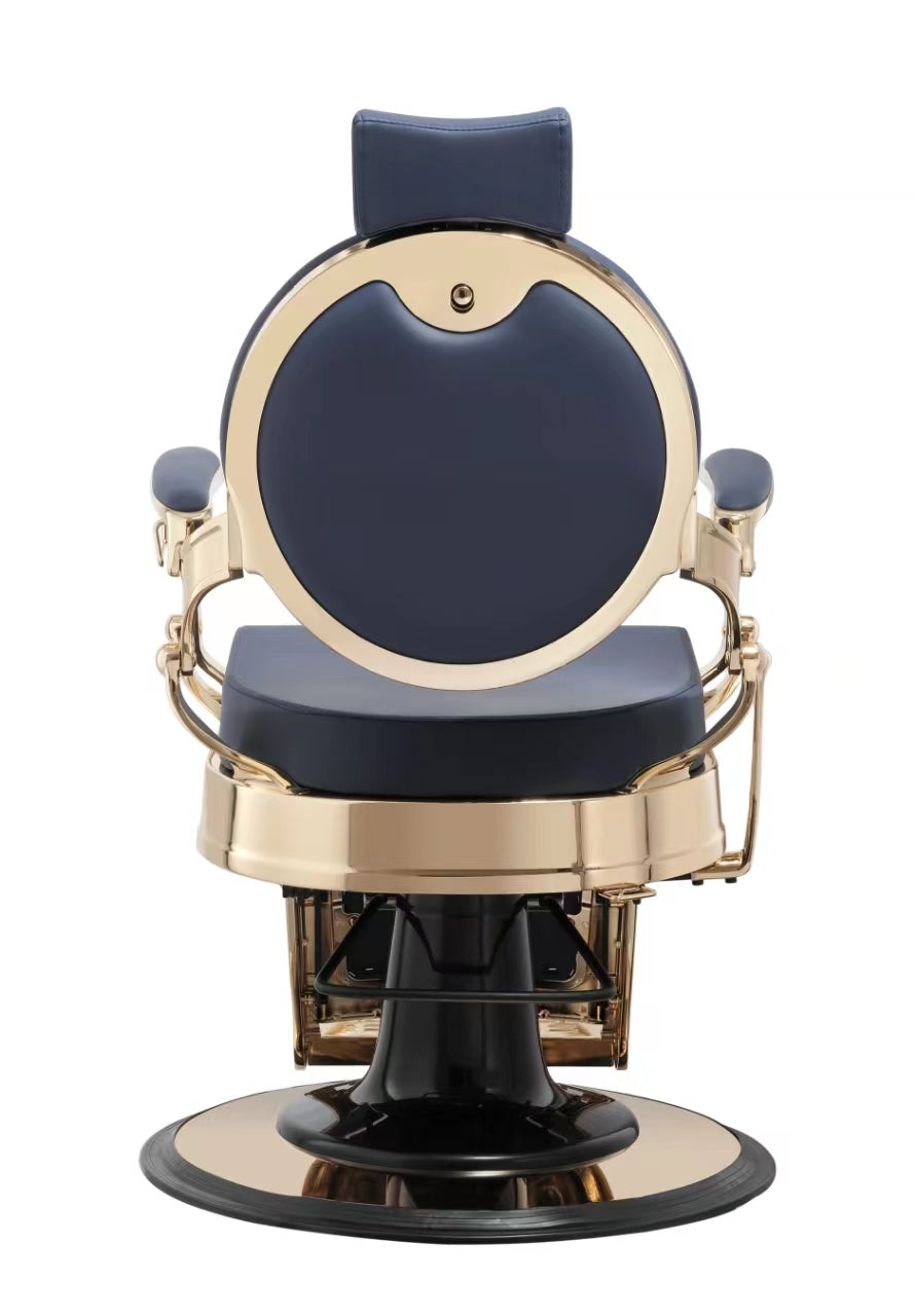 Buzz Gold Blue Barber Chair